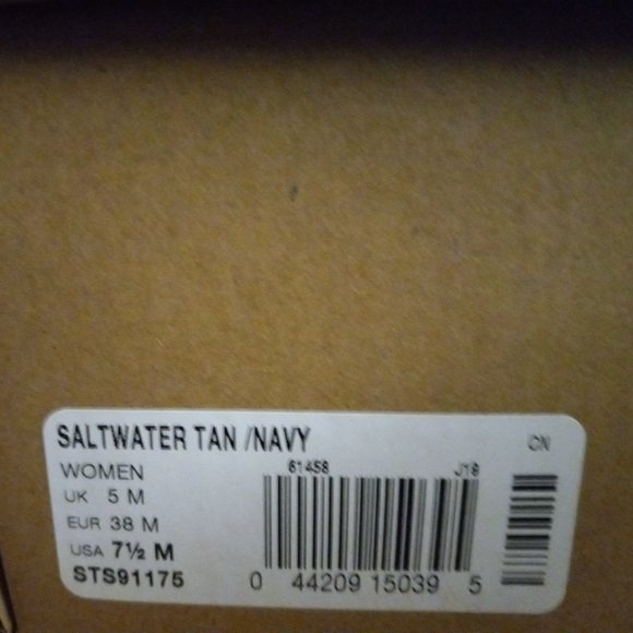 SPERRY Top Sider Saltwater Duck Waterproof Boots 91175 Navy+ Brown Leather 7.5 - Picture 14 of 14